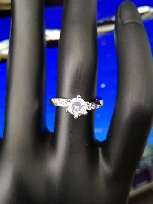 1.46ct Cr.Diamond and Accents Engagement Ring - Size 4.5