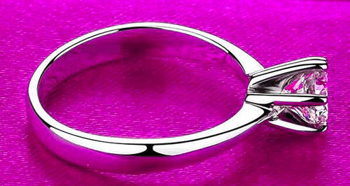 ***Crazy 99 cents SALE***18KGP SIM Diamond Solitaire Engagement Ring - Size 9