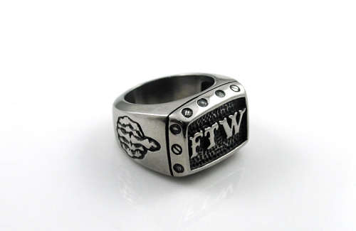 FTW Biker Big scull Ring (stainless steel) ***Size 12***