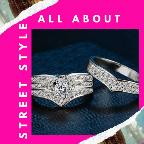 Silver filled Ladies wedding ring set**Size 9**