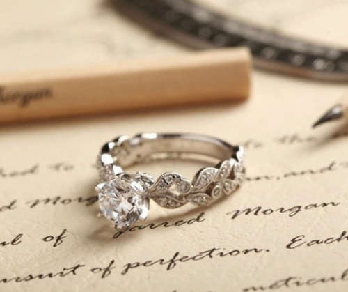 CZ Princes cut Vintage inspired 925 silver ring **Size 7**