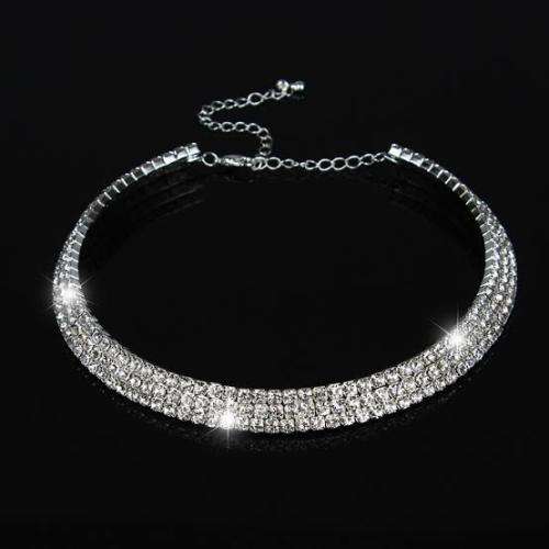 CRYSTAL DOUBLE DIAMANTE CHOKER