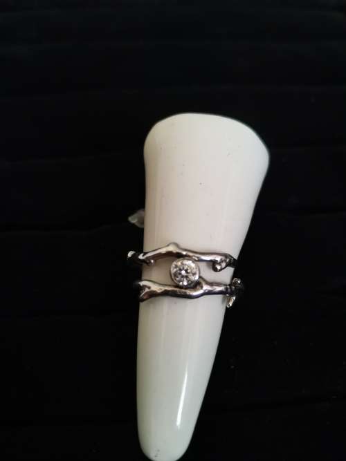 925 REAL Silver Twig Ring with  **Size 8**