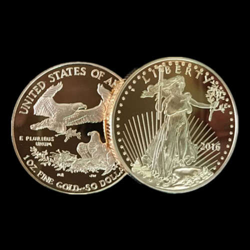 50 DOLLARS 2016 LIBERTY USA EAGLE GOLD CLAD BRASS COIN PROOF