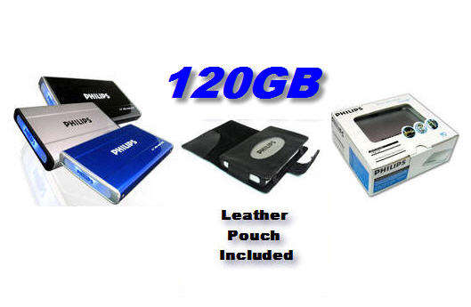 120GB Philips 2.5" Pocket Hard Disk Drive