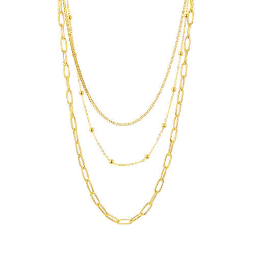 Layered Chain Link Necklace