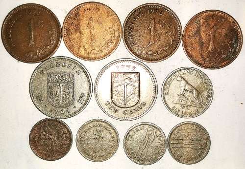11 x Various Rhodesian Coins 1948-75(CLEARANCE)