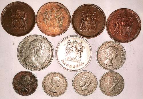 11 x Various Rhodesian Coins 1948-75(CLEARANCE)