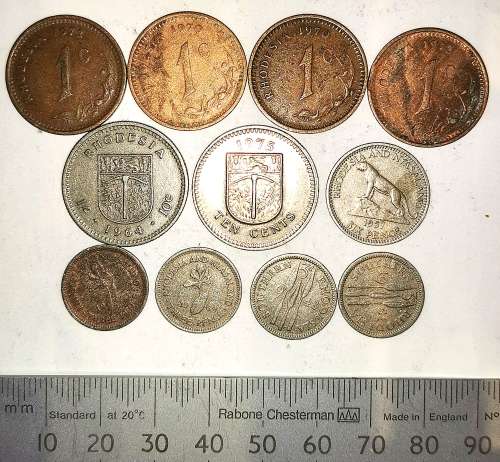 11 x Various Rhodesian Coins 1948-75(CLEARANCE)