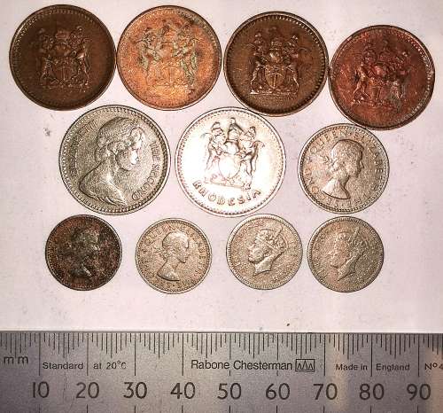 11 x Various Rhodesian Coins 1948-75(CLEARANCE)