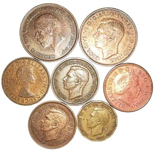7 x Various UK Coins 1929-2000 (CLEARANCE)