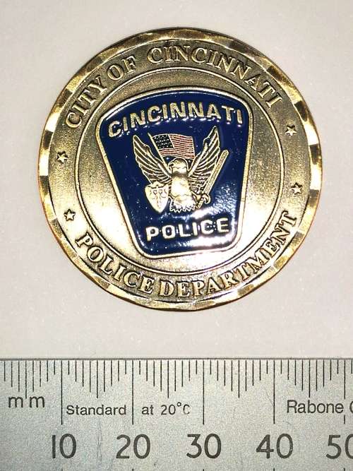 US Cincinnati Police Dept. St Michael Coin (CLEARANCE)