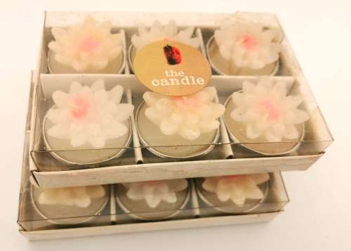 12 Flower Tealight Candles - 2 Sets of 6 (CLEARANCE)