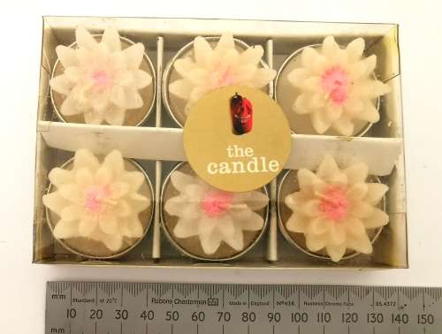 12 Flower Tealight Candles - 2 Sets of 6 (CLEARANCE)