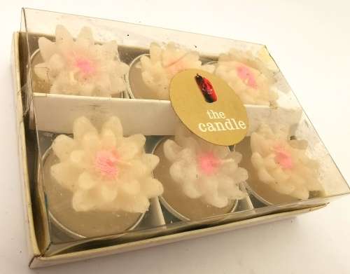 12 Flower Tealight Candles - 2 Sets of 6 (CLEARANCE)