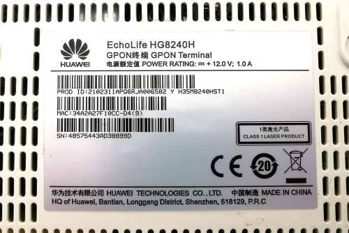 Full Set - Huawei EchoLife HG8240H Fibre Switch/Router (CLEARANCE)