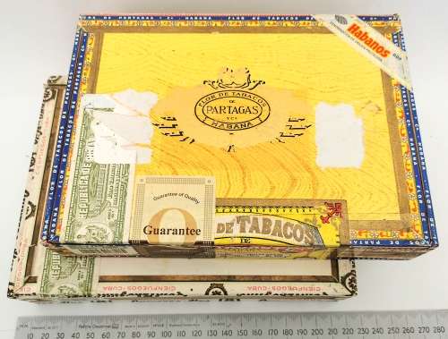 2 x Empty Cuban Cigar Cedarwood Boxes - damaged (CLEARANCE)