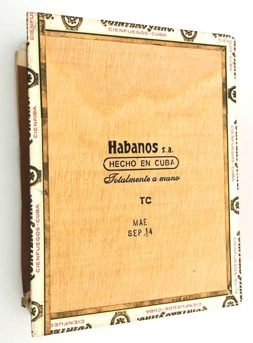 2 x Empty Cuban Cigar Cedarwood Boxes - damaged (CLEARANCE)