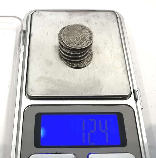 9 x Silver SA 3 Pence Coins 1940`s and 50`s (CLEARANCE)