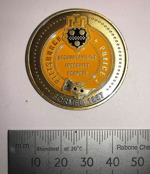 US Pittsburgh Police Dept. St Michael Coin (CLEARANCE)