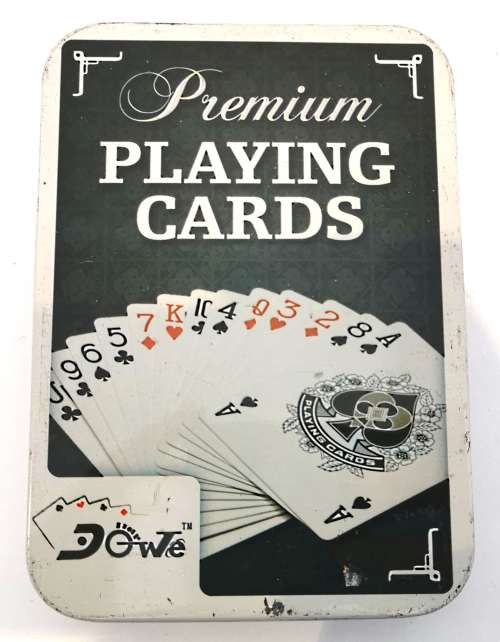 Tin Poker Box Set with 2 Sets of Playing Cards (CLEARANCE)