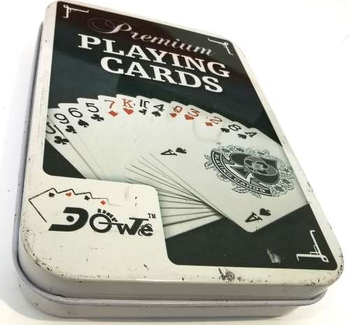 Tin Poker Box Set with 2 Sets of Playing Cards (CLEARANCE)