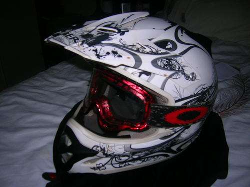 Cyber Off-Road Helmet With Oakley Goggles