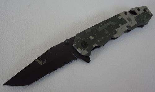 Camo Fire Rescue Knife
