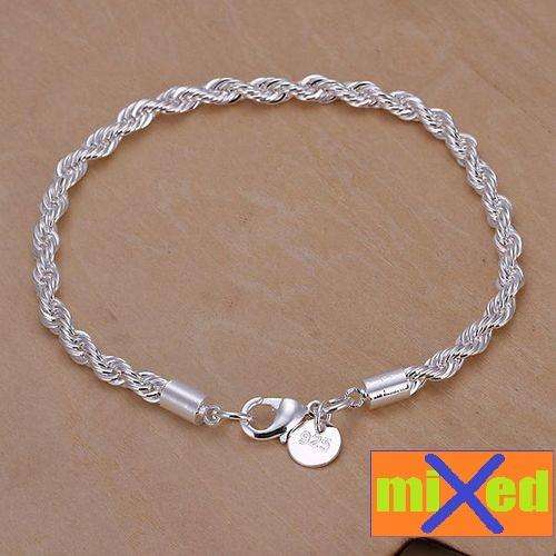 Silver Twisted Line Bracelet