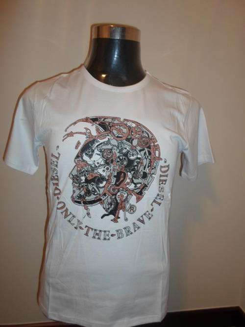 NEW!!! Men's Diesel shirt (Only-the-Brave) White - XXL