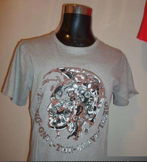 NEW!!! Men's Diesel shirt (Only-the-Brave) Grey - XXL