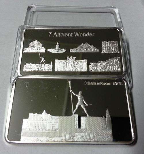 7 Ancient Wonder - Colossus of Rhodes - 300 BC Silver Plated