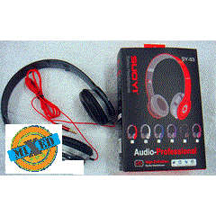 SY-53 SUOYI Stereo Headphones **RED**