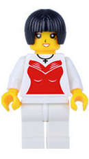 Building Blocks MiniFigure no.24 Lady with red shirt