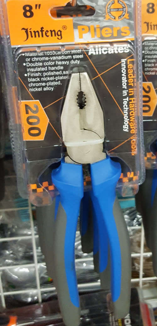 8" Pliers Blue Good Quality