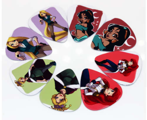 Guitar Picks10pcs 0.71mm Two Sided - Princess