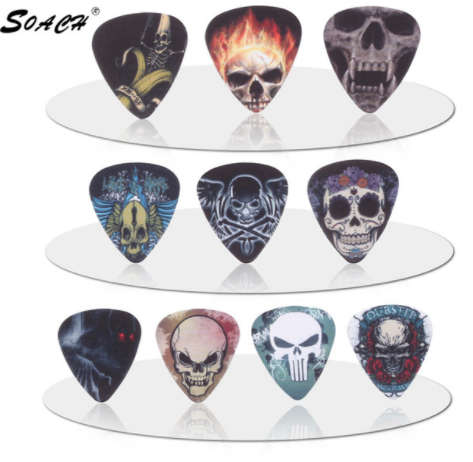 Guitar Picks 12pcs 1.0mm Two Sided - Skulls