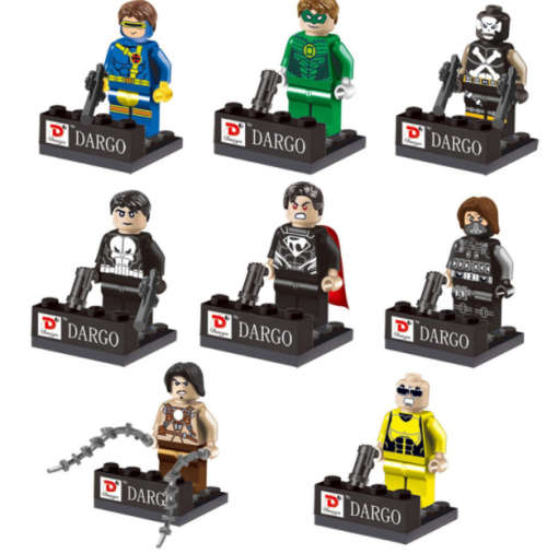 Building Blocks- Lego compatible -  MiniFigure x 8 figures Action Heros