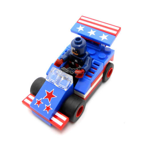 Building Blocks - Lego compatible - MiniFigure-MF0156-  Captain America with Car