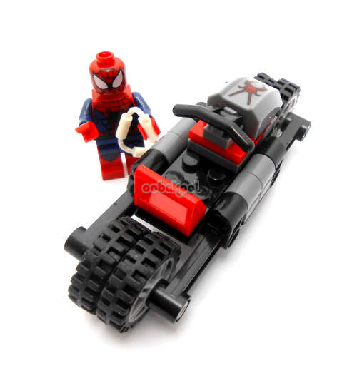 Building Blocks - Lego compatible - MiniFigure-MF0159-  Spiderman with Bike
