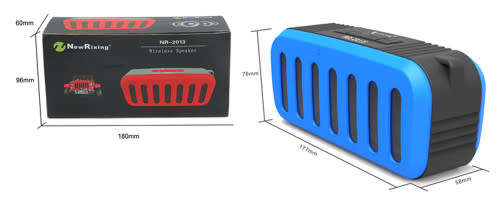 Rugged New Rixing NR-2013 Speaker Bluetooth (BLUE)