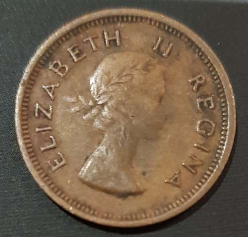 1953 SA UNION 1/4d coin (As per photo)