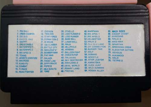 6 x CLASSIC TV GAME CARTRIDGES