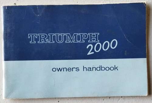Triumph 2000 - Owner's Handbook