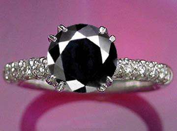 5.00Cts Tremendous Real Natural Black/White Diamond Engagement Wedding Ring