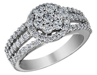 2.00CT Real Natural White Diamond Engagement Solitaire Ring