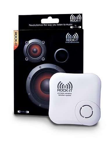 Rock-It Portable Vibration Speaker System for iPod/iPhone - White