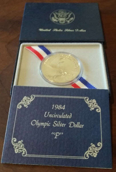 1984-P Olympic BU Commemorative Silver Dollar - R1 Start