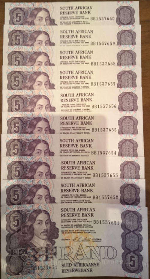 10 x R5 Notes in range - R1 Start