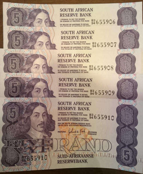 5 x R5 Notes in range - R1 Start